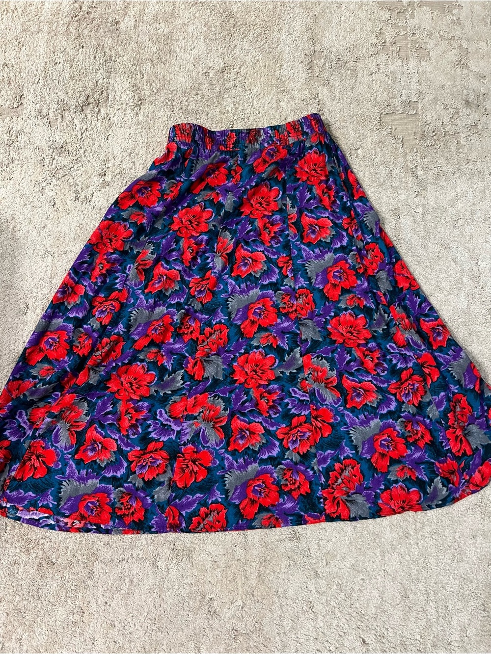 Vintage floral a-line skirt